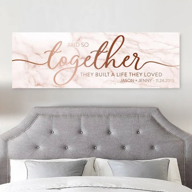 Copper 7th Anniversary Gift Canvas