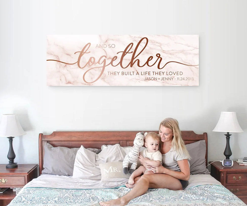 Copper Anniversary Gift Quote Canvas