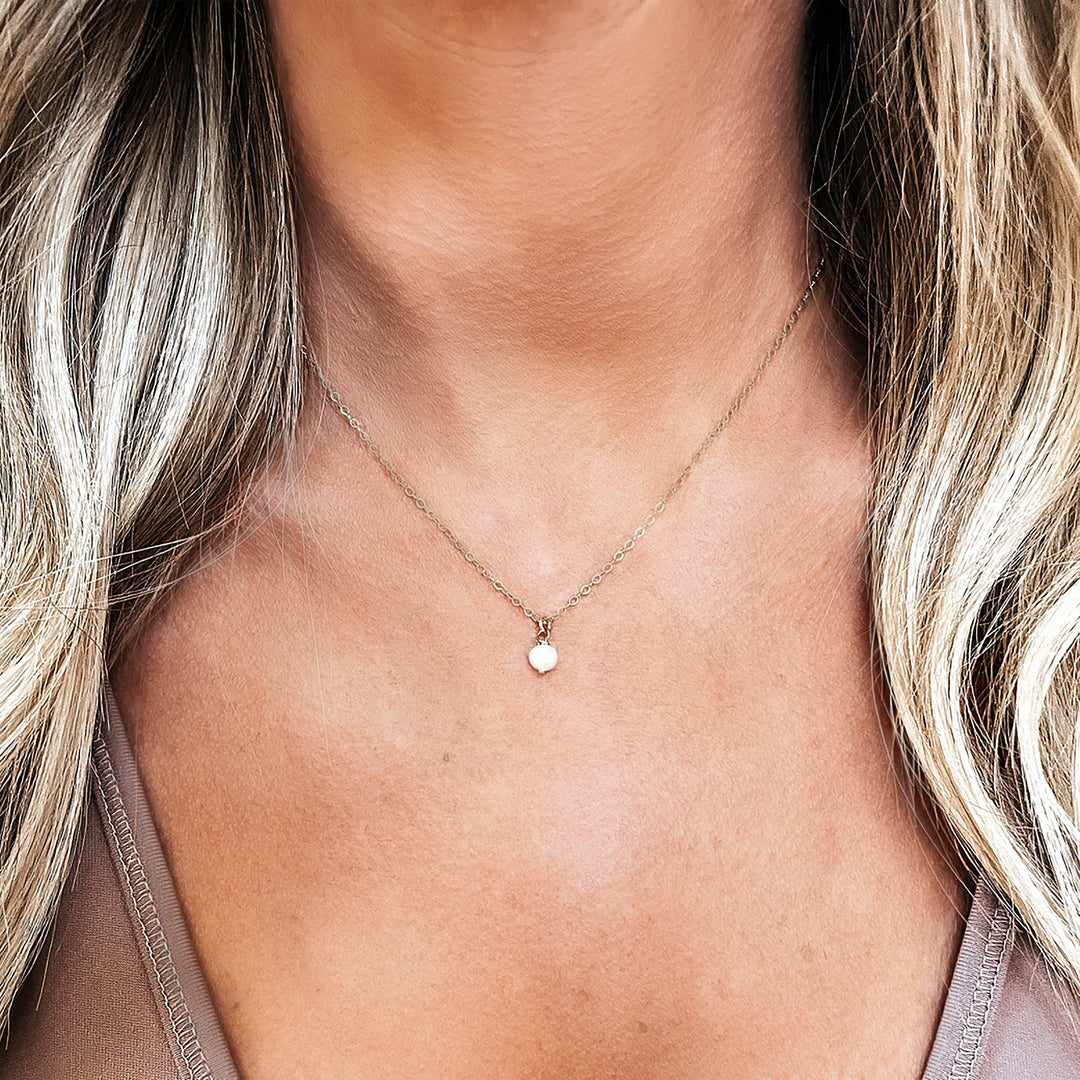 Dainty Single Pearl Necklace