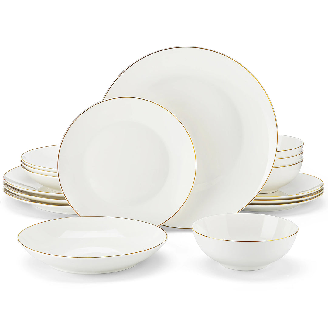 Gold and White China Set