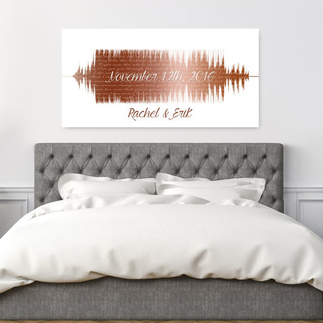 Copper Soundwave Wall Art