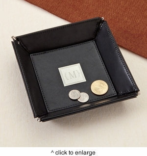Personalized Leather Valet Tray