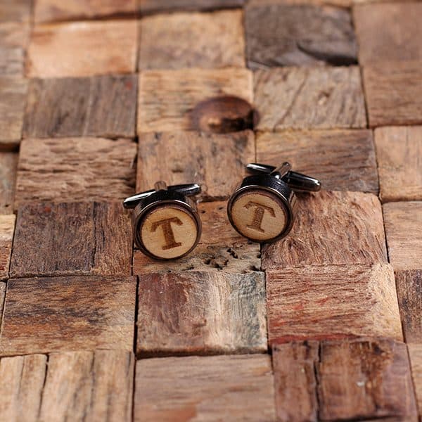 Personalized Wood Cufflinks For Men