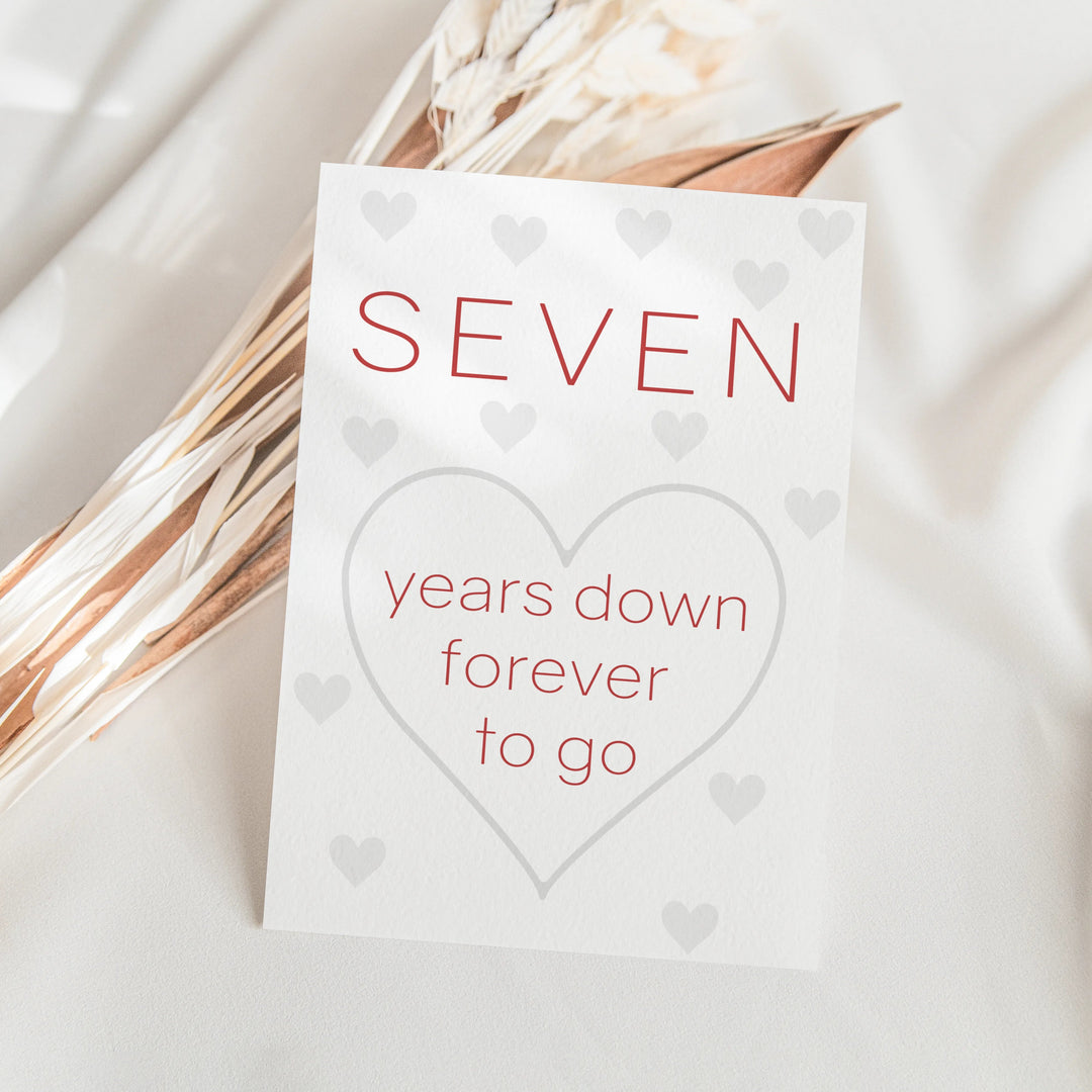 7th Year Anniversary Card
