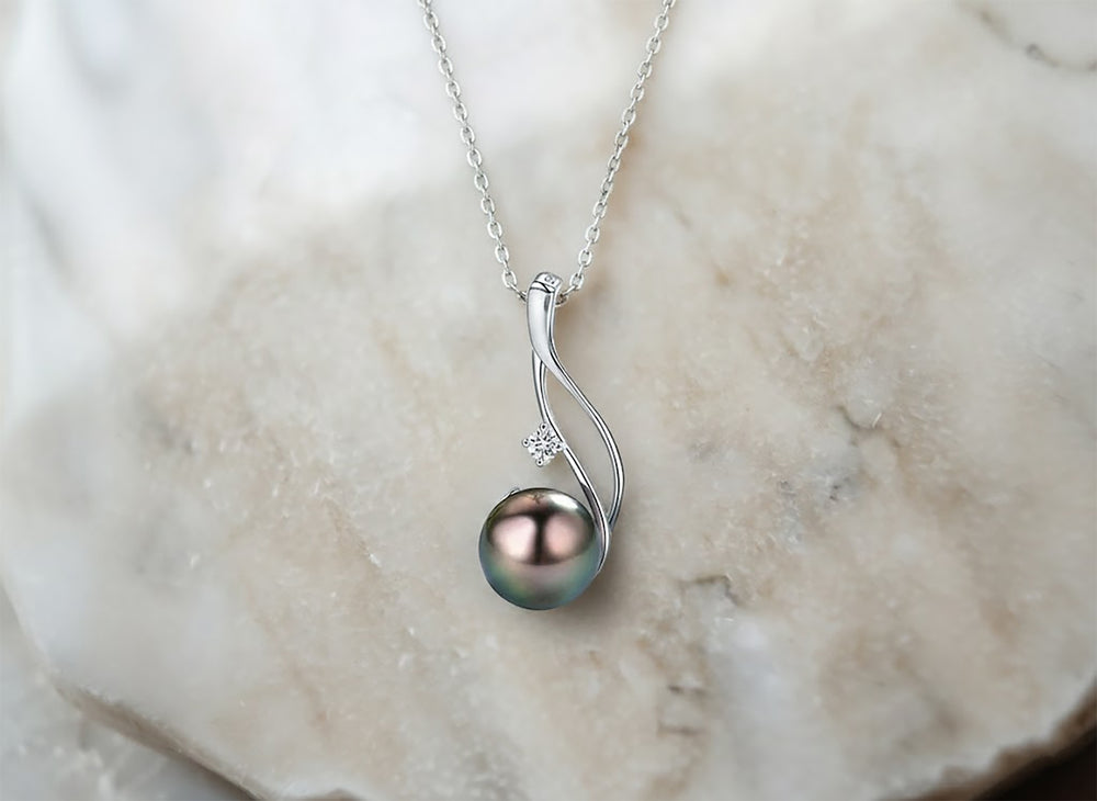 Black Pearl Necklace 12th Year Anniversary