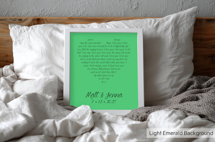 Custom Emerald Anniversary Print