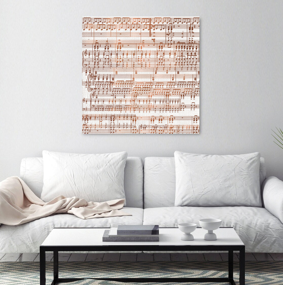 Linen sheet music canvas print