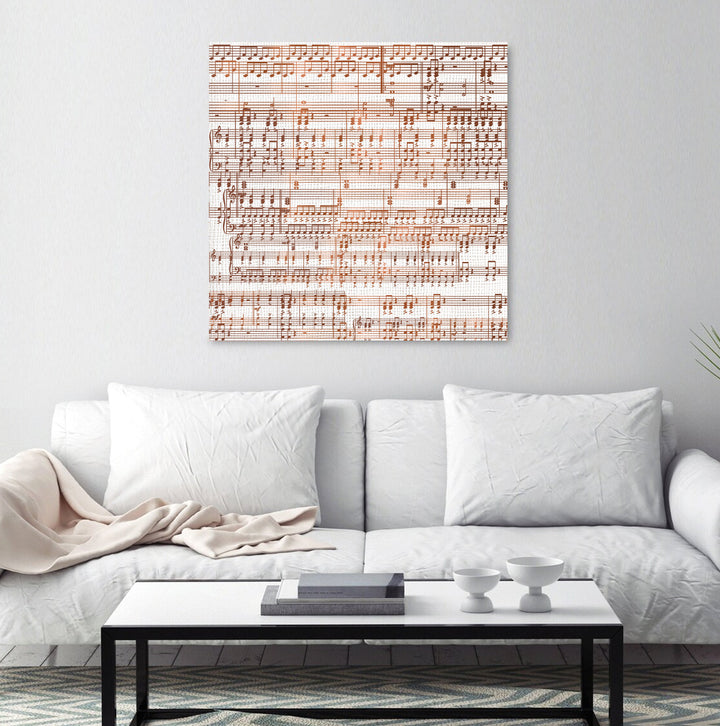 Linen sheet music canvas print