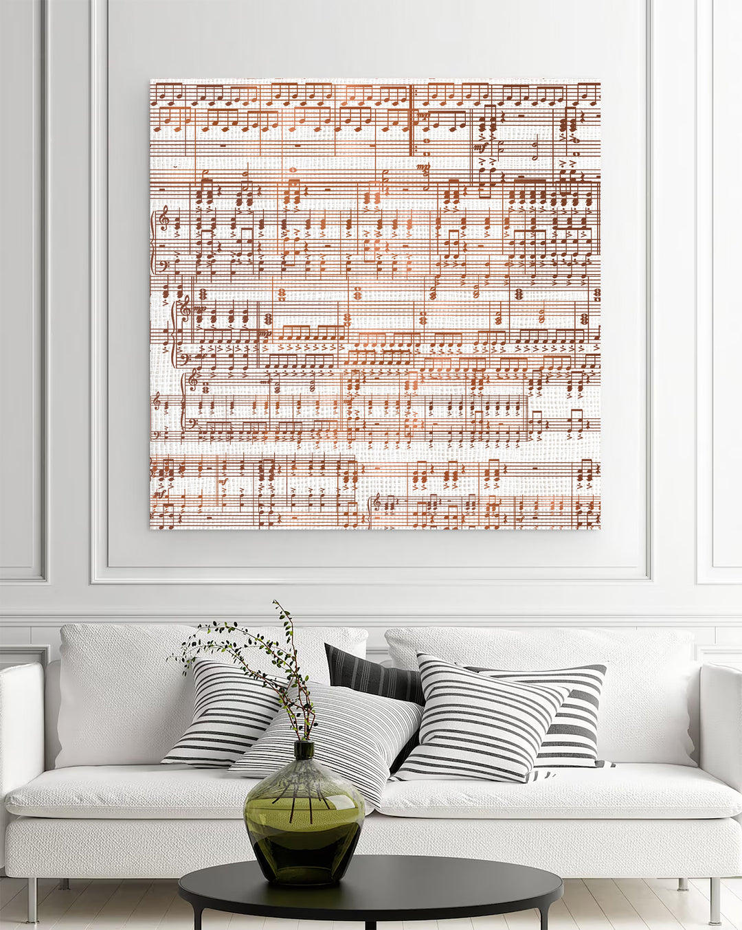 Linen sheet music canvas