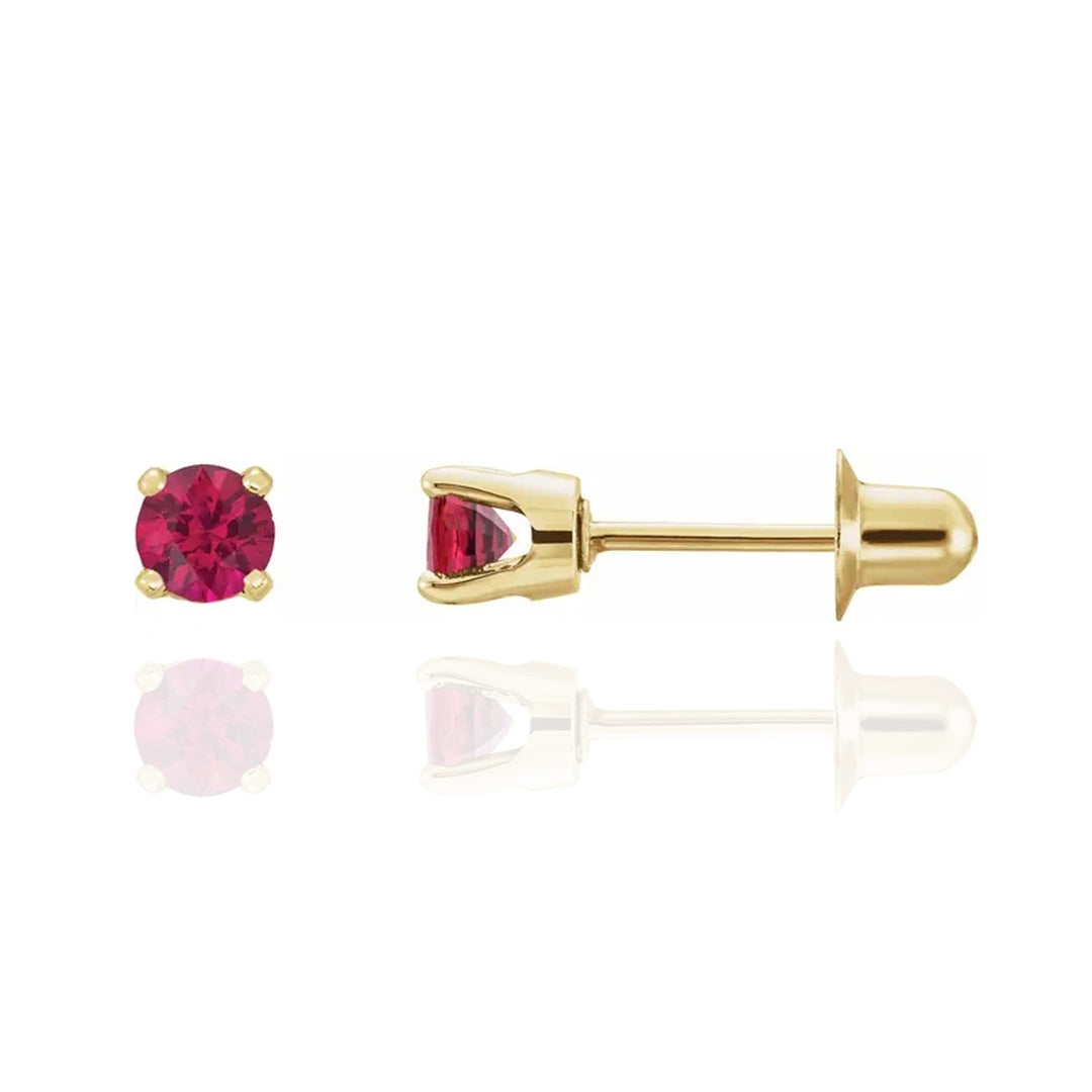 Natural Ruby Stud Earrings