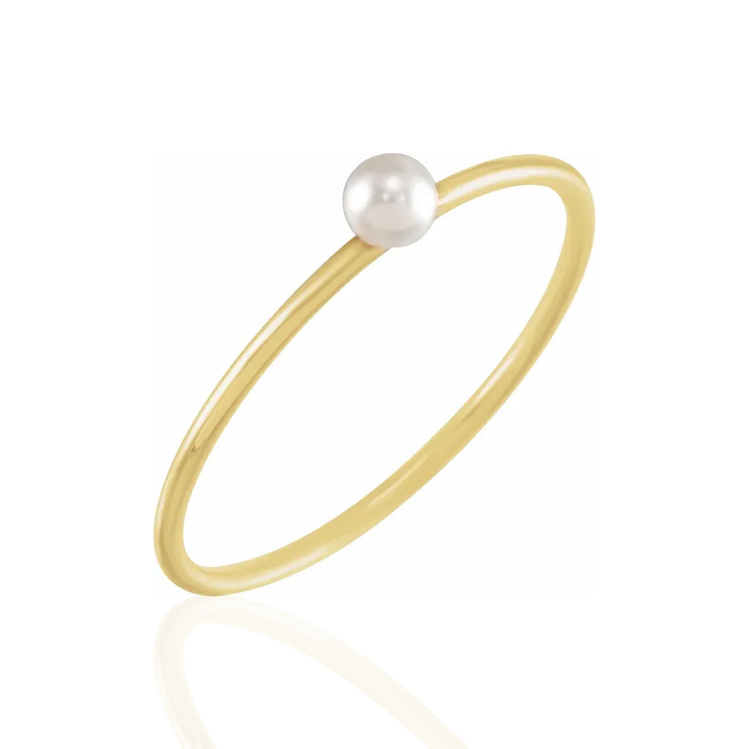 Pearl ring 12th anniversary gift