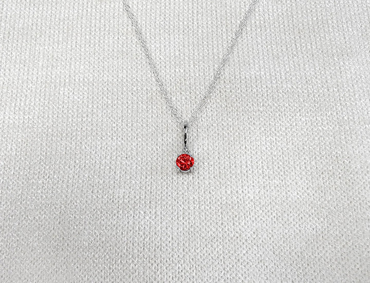 Red Garnet Pendant Necklace Anniversary Gift