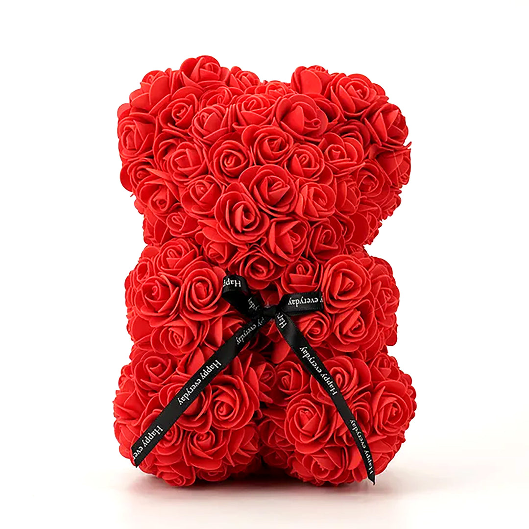 Red Rose Teddy Bear Anniversary Gift