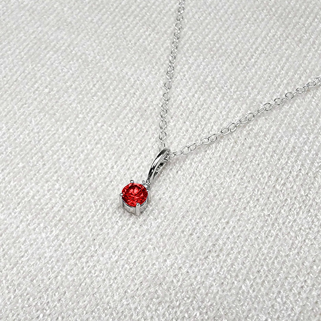 Ruby Red Garnet necklace Anniversary Gift