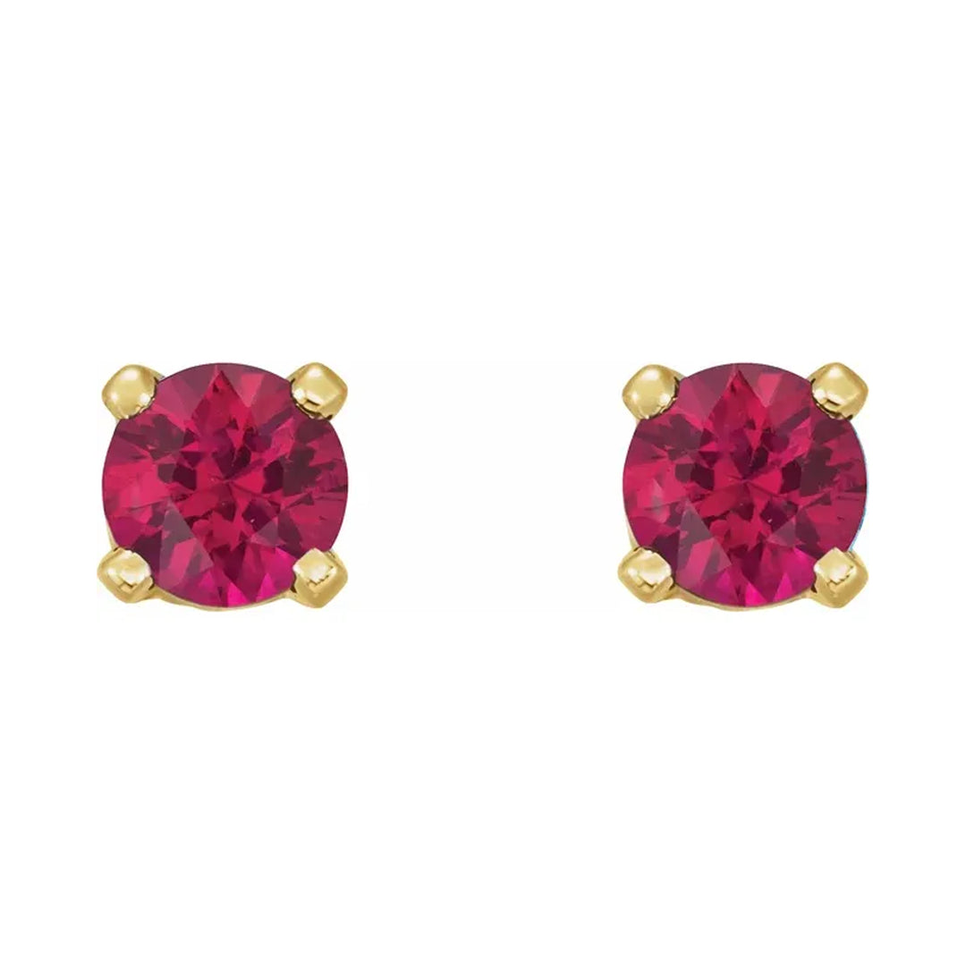 Ruby Stud Earrings For 40th Anniversary Gift