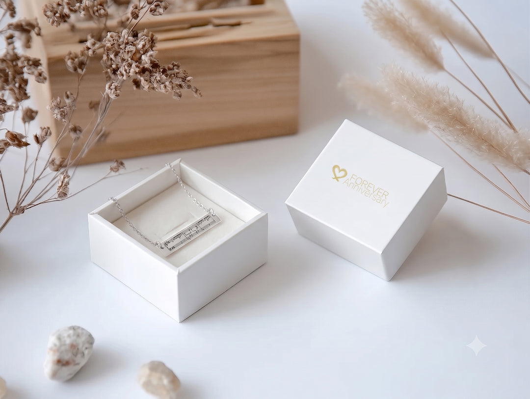 Elegant Sheet Music Necklace - 10th Anniversary Gift