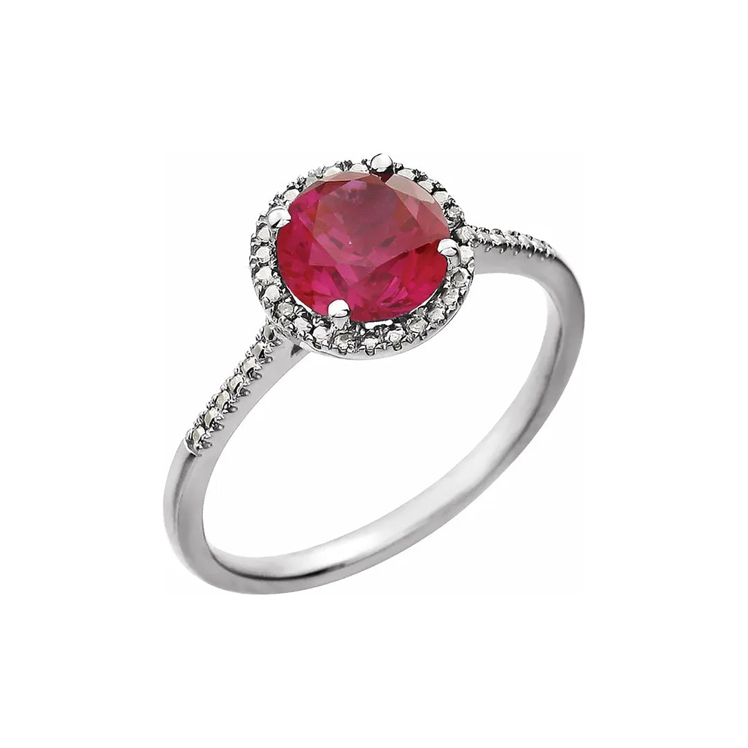 Sterling Silver Ruby Ring For Your 4th Anniversary
