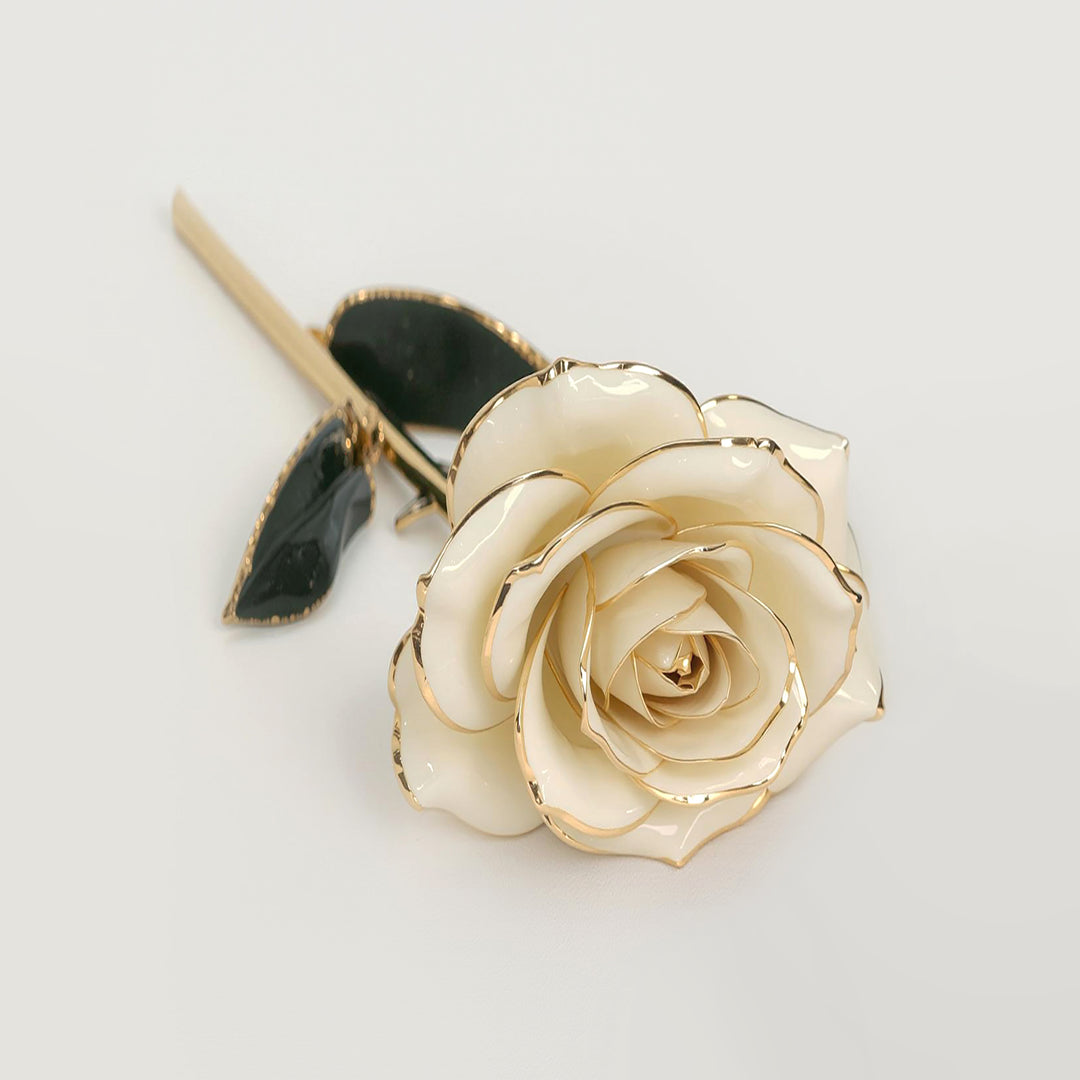 White pearl rose anniversary gift