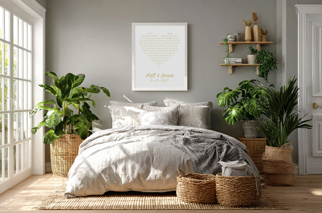 Yellow Anniversary Custom Lyrics Print
