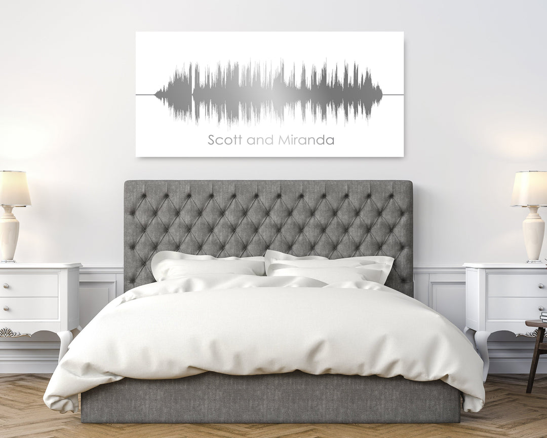 11th Anniversary Gift- Personalized Sound Wave Canvas