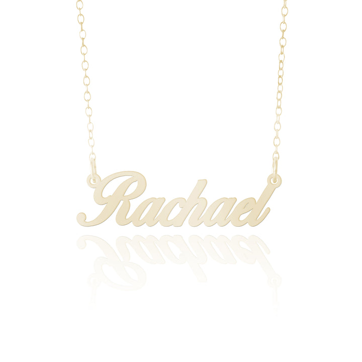 50th Anniversary Gift- Personalized Gold Name Necklace