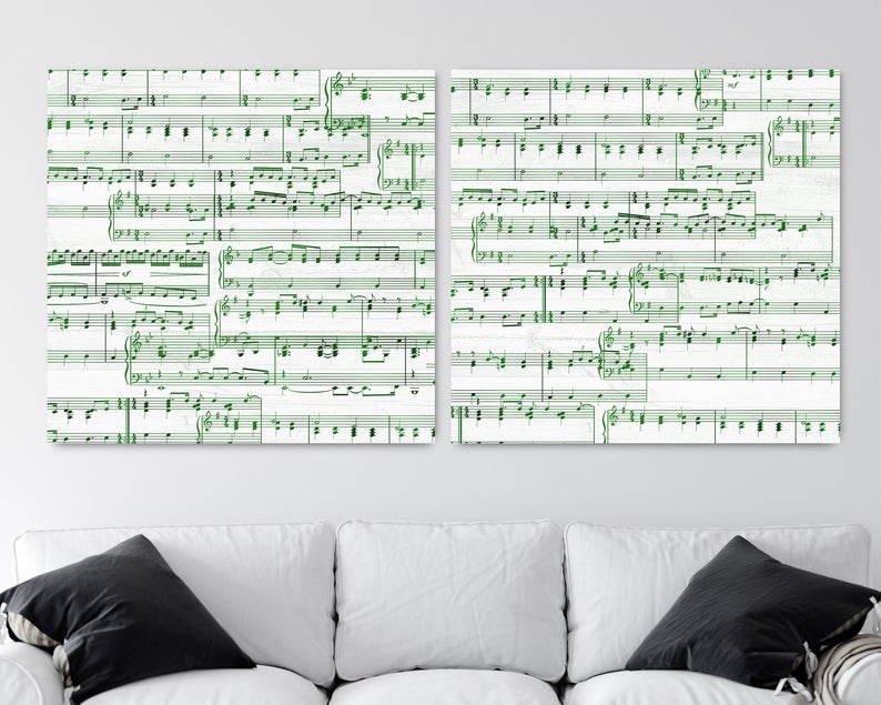 55th Anniversary Gift- Sheet Music Canvas