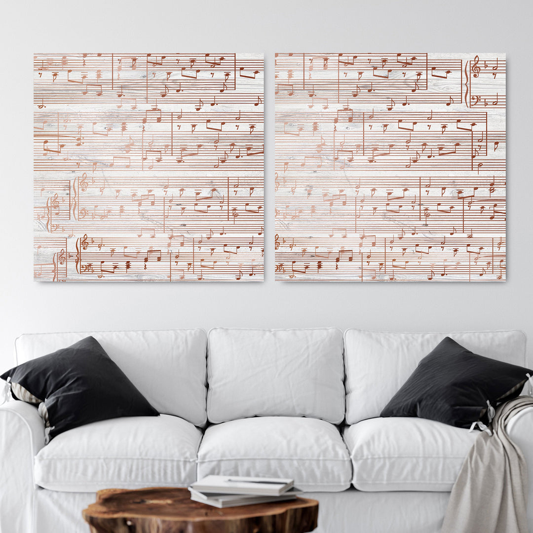 Copper Anniversary Gifts- Personalized Sheet Music Canvas Print