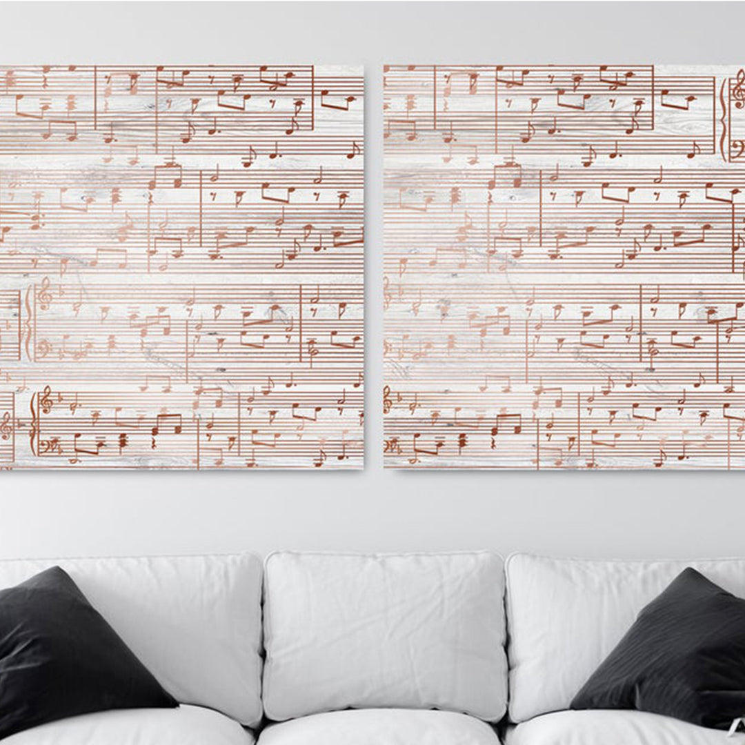 Copper Anniversary Gifts- Personalized Sheet Music Canvas Print