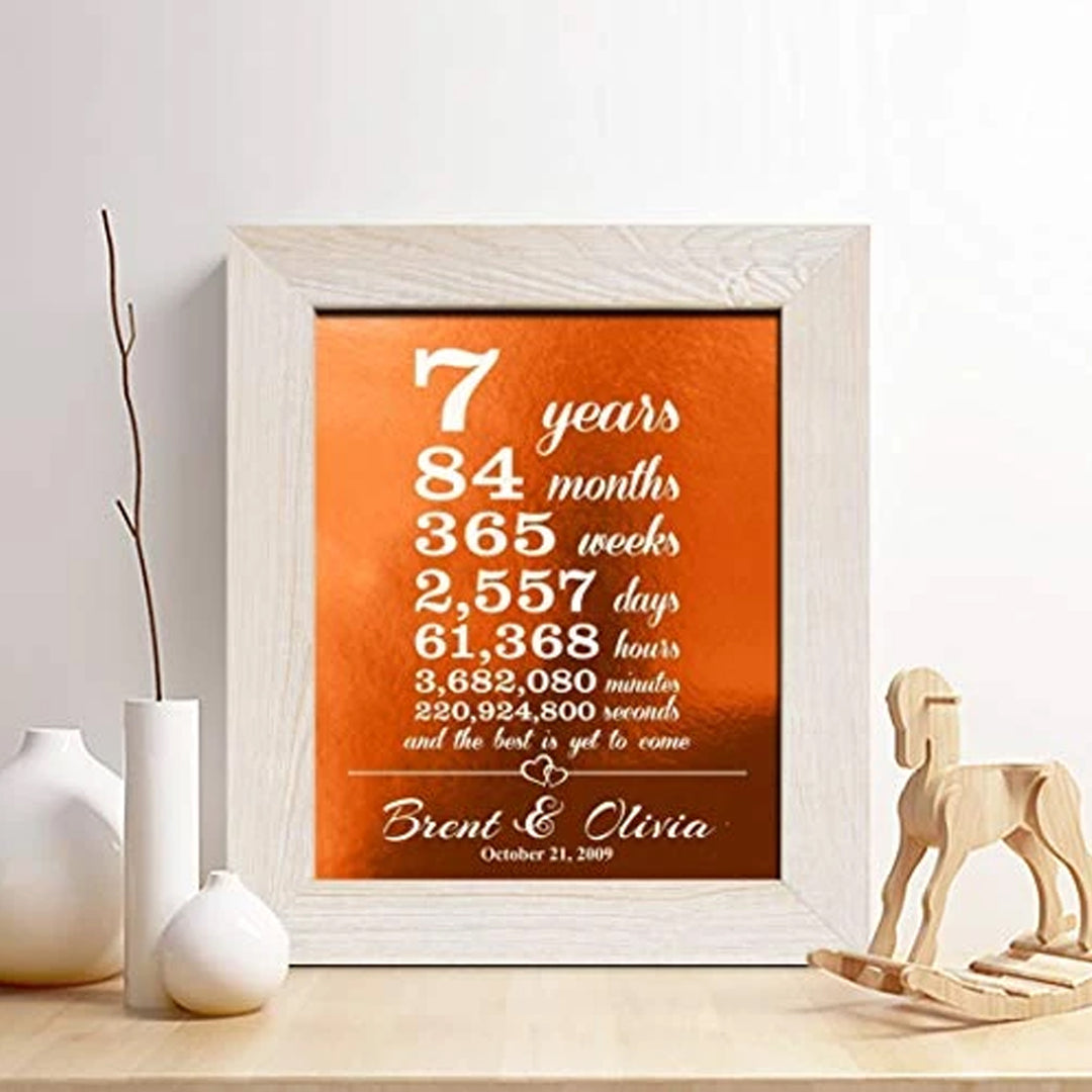 Copper Art- Copper Anniversary Foil Print