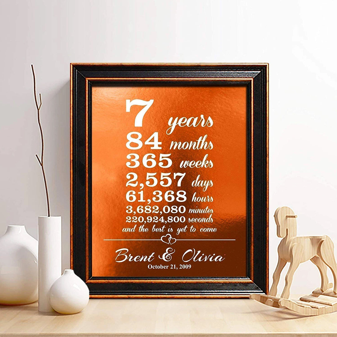Copper Art- Copper Anniversary Foil Print