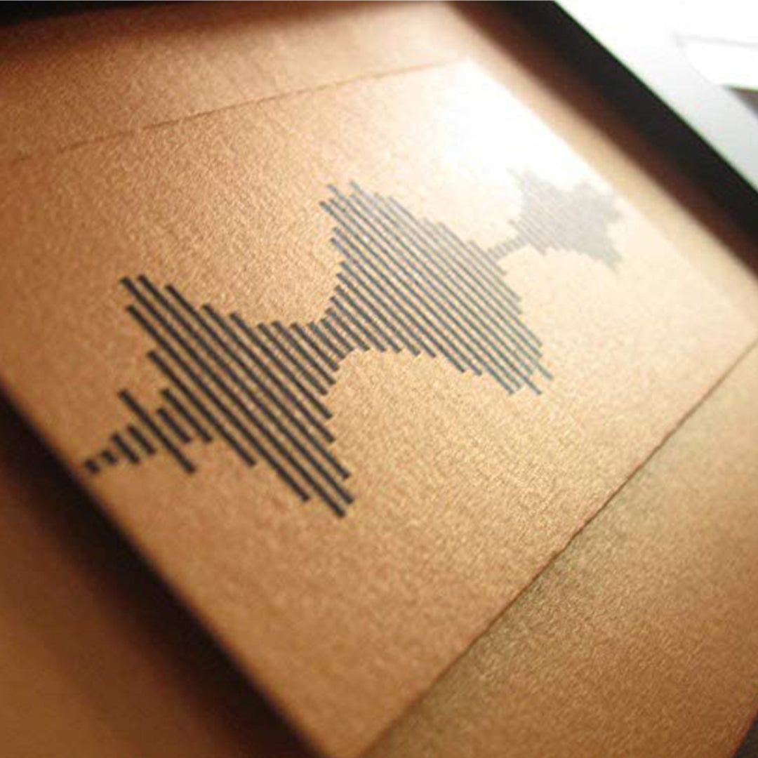 Copper Art- Personalized Soundwave Print