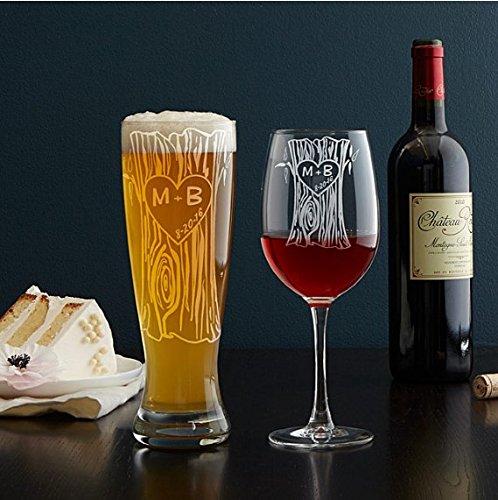 Engraved Tree Glasses- Personalized
