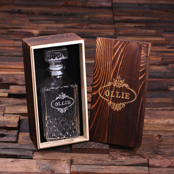 Glass Whiskey Decanter- Personalized