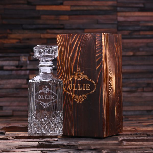 Glass Whiskey Decanter- Personalized