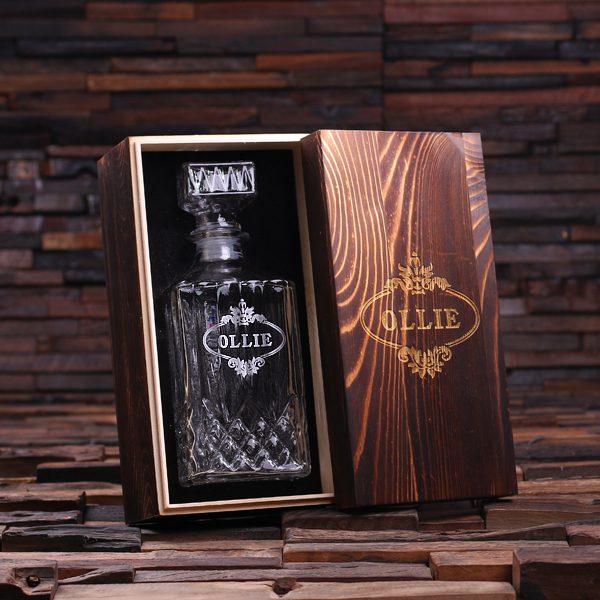 Glass Whiskey Decanter- Personalized
