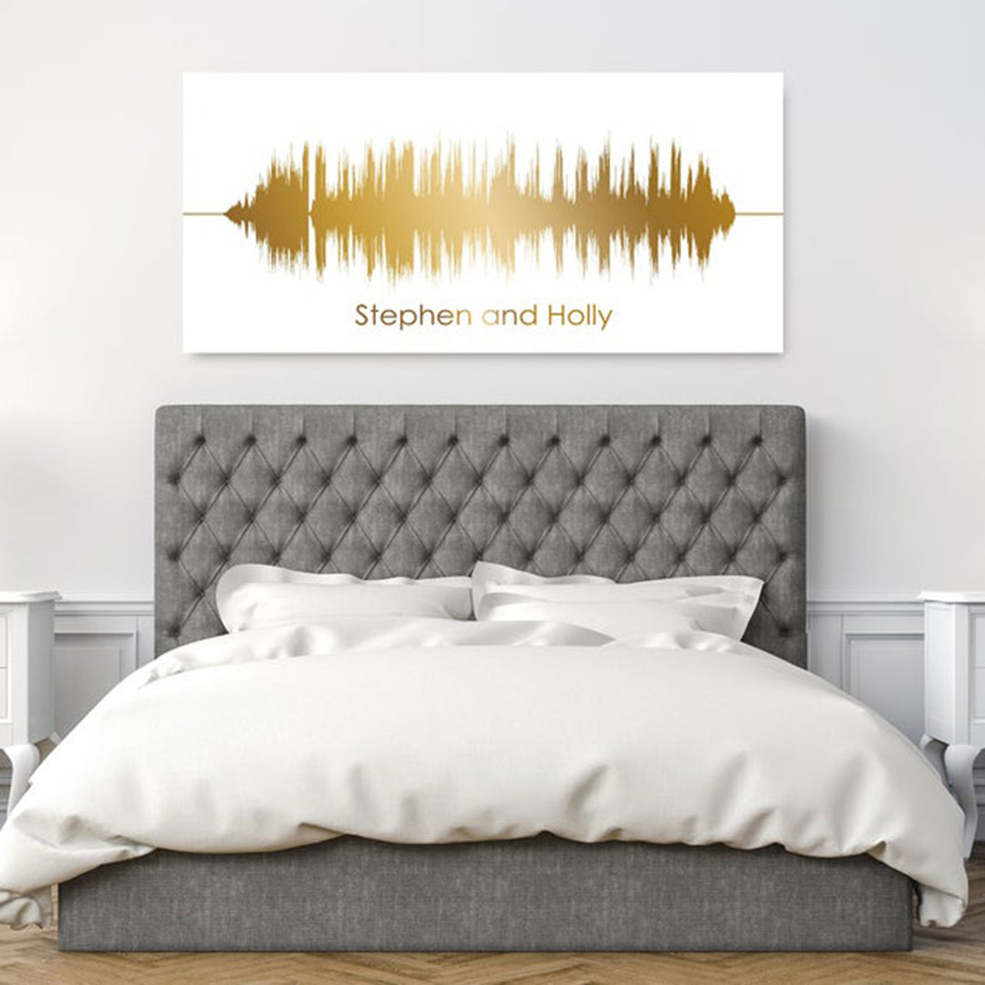 Gold Soundwave Wall Art