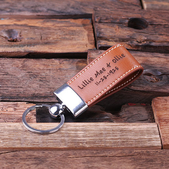 Leather Keychain - Personalized
