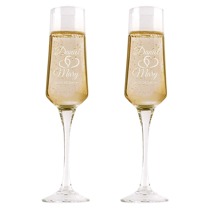 Personalized Anniversary Champagne Flutes