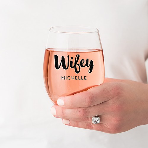 Stemless Wine Glass- Personalized