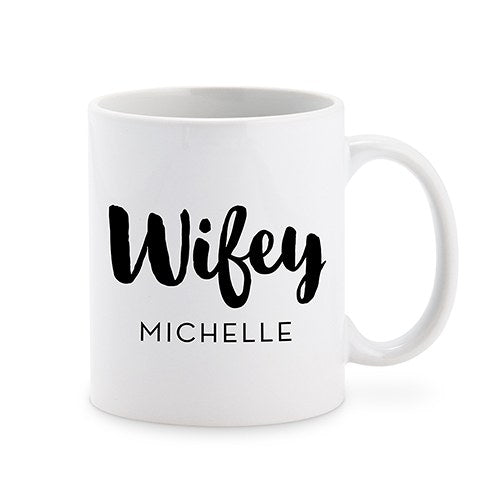 Personalized Wifey Monogram Coffee Mug