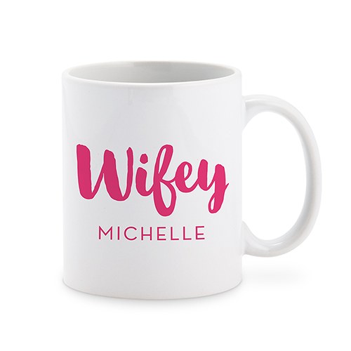 Personalized Wifey Monogram Coffee Mug