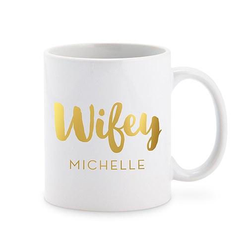 Personalized Wifey Monogram Coffee Mug