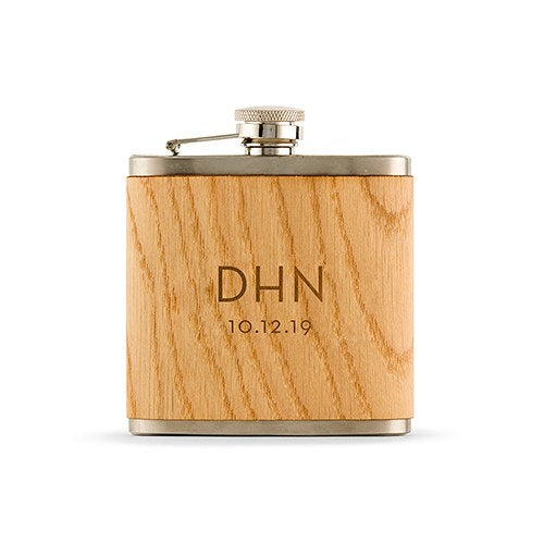 Personalized Wood Flask