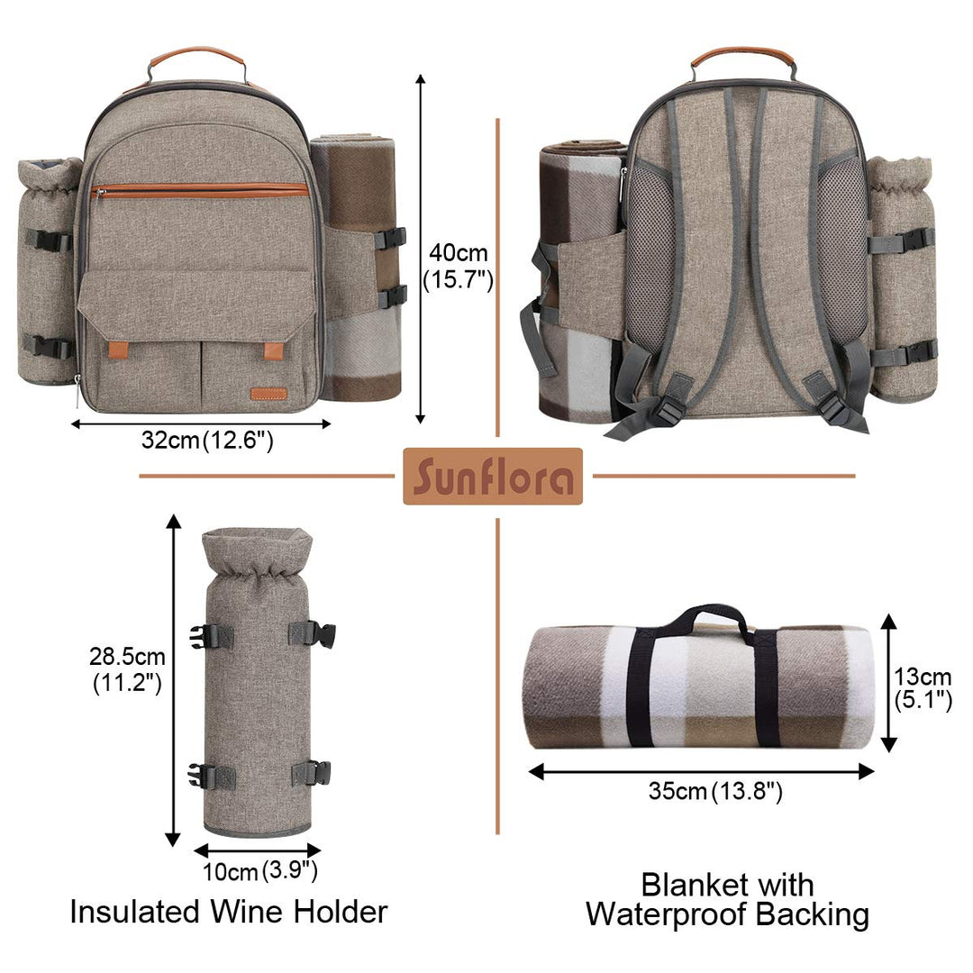 all in one picnic travel backpack plates cutlery set Picnic Backpack- Travel Picnic Set – Forever Anniversary