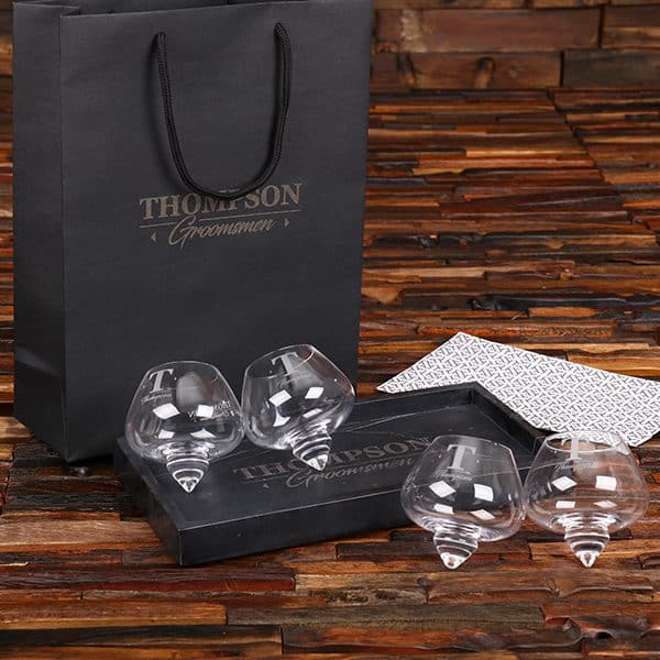 Rocking Whiskey Glass and Serving Tray- Personalized