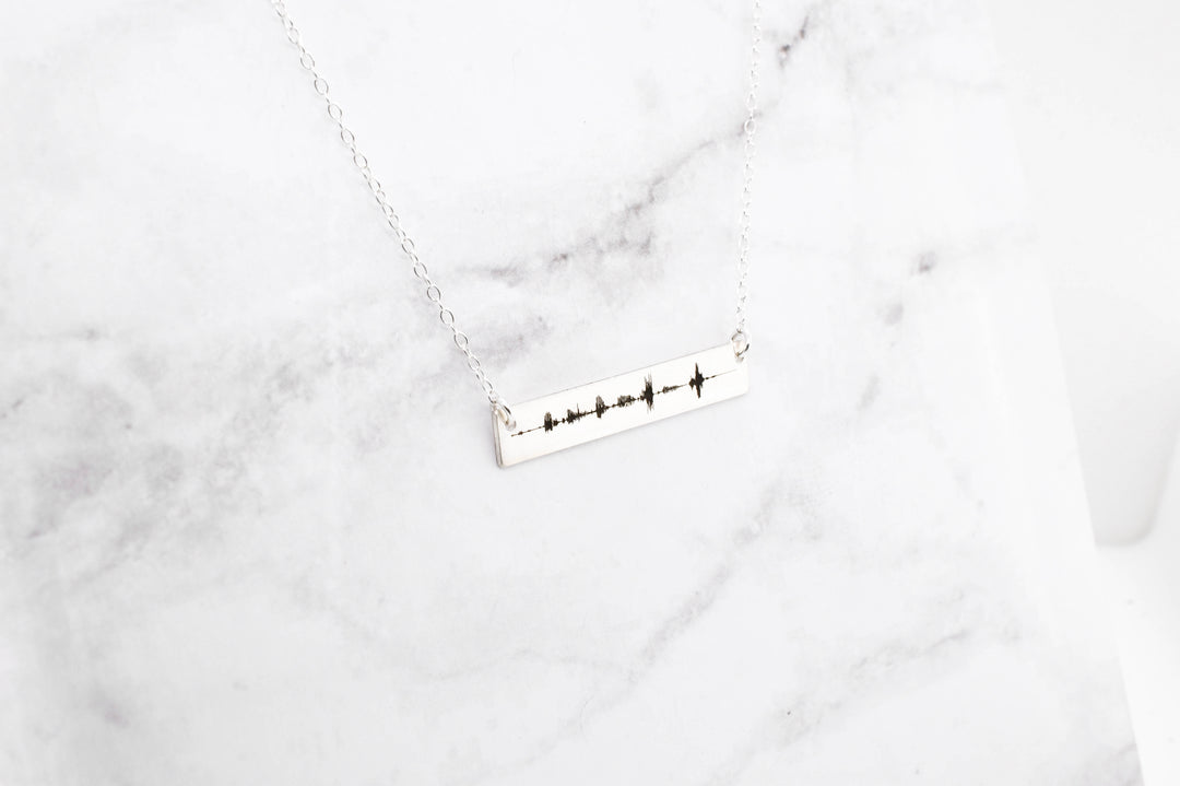 Soundwave Necklace - Silver Anniversary Gift