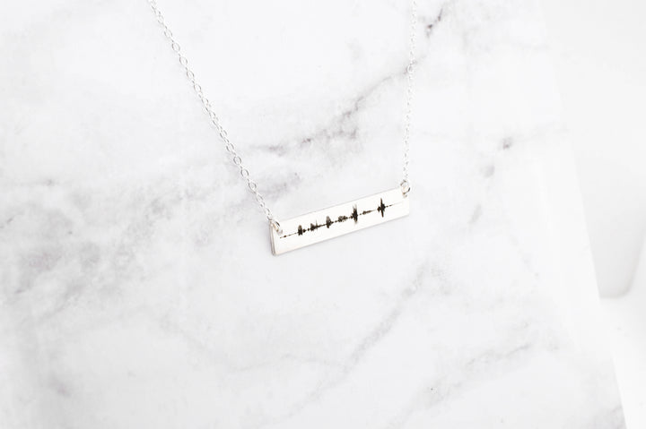 Soundwave Necklace - Silver Anniversary Gift