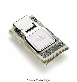 Stainless Steel Folding Money Clip- Personalized