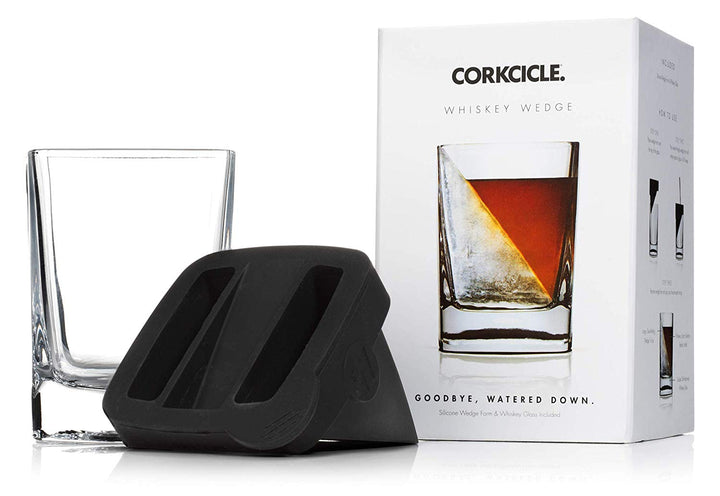 Whiskey Ice Wedge Mold and Glass