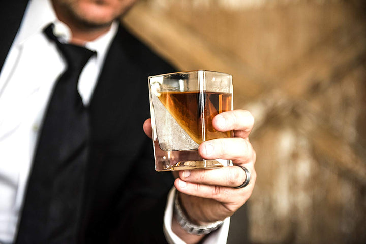 Whiskey Ice Wedge Mold and Glass